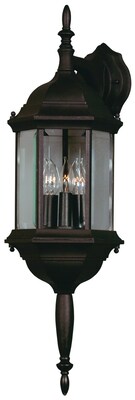 Kenroy Home Custom Fit 3 Light Wall Lantern, Black Finish