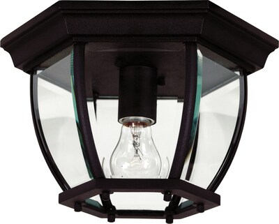 Kenroy Home Dural 1 Light Flush Mount, Black Finish