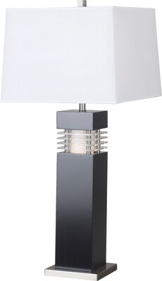 Kenroy Home Wyatt Table Lamp, Black Finish with Acrylic Accents