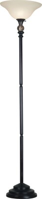 Kenroy Home Plymouth Torchiere, Oil Rubbed Bronze Finish with Natural Marble Accents