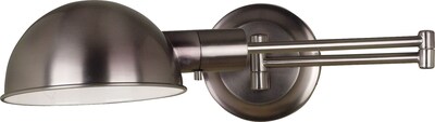 Kenroy Home Frye 1 Light Wall Swing Arm Lamp, Antique Nickel Finish