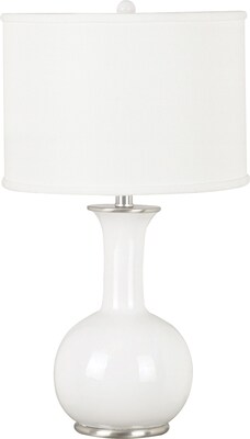 Kenroy Home Mimic Table Lamp, Gloss White Finish
