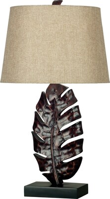 Kenroy Home Frond Table Lamp, Mottled Bronze Finish