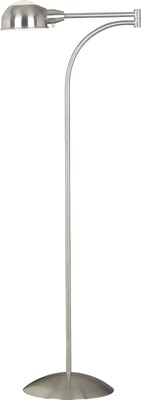 Kenroy Home Acadia Swing Arm Floor Lamp; Brushed Steel Finish
