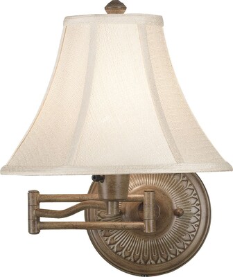 Kenroy Home Amherst Wall Swing Arm Lamp, Nutmeg Finish