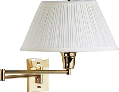 Kenroy Home Element Wall Swing Arm Lamp, Polished Brass Finish