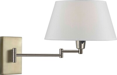 Kenroy Home Simplicity Wall Swing Arm Lamp, Vintage Brass Finish