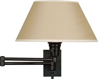 Kenroy Home Simplicity Wall Swing Arm Lamp, Matte Black Finish