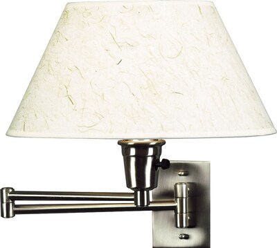 Kenroy Home Simplicity Wall Swing Arm Lamp, Brushed Steel Finish