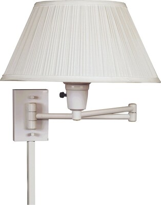Kenroy Home Simplicity Wall Swing Arm Lamp, White Finish