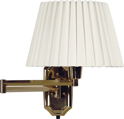 Kenroy Home Traditions Wall Swing Arm Lamp, Polished Brass Finish