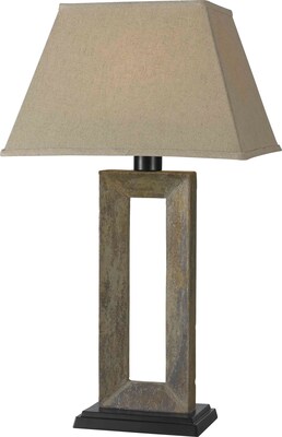 Kenroy Home Egress Outdoor Table Lamp, Natural Slate Finish