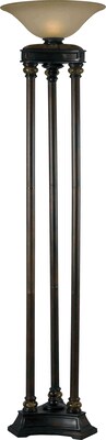 Kenroy Home Colossus 3 Pole Torchiere, Oil Rubbed Bronze Finish with Marble Finished Accent