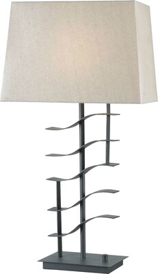 Kenroy Home Flume Table Lamp; Graphite Finish