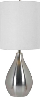 Kenroy Home Droplet Table Lamp, Brushed Steel Finish