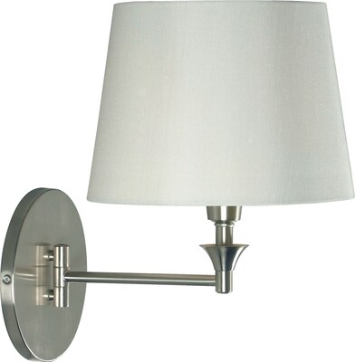Kenroy Home Martin Wall Swing Arm Lamp, Brushed Steel Finish