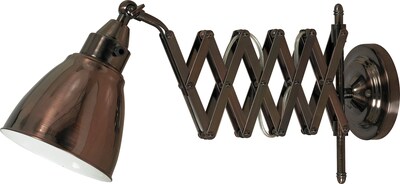 Kenroy Home Floren Wall Swing Arm Lamp, Copper Bronze Finish
