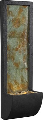 Kenroy Home Walla Indoor Wall Fountain, Natural Slate with oil Rubbed Bronze Finish