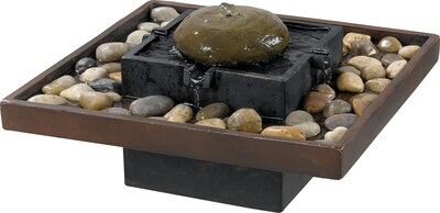 Kenroy Home Bliss Indoor Table Fountain, Two Toned Bronze Finish