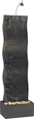 Kenroy Home Curves Floor Fountain, Black Finish