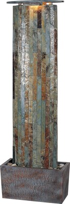 Kenroy Home Waterwall Floor Fountain, Natural Slate Finish