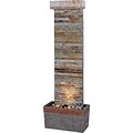 Kenroy Home Tacora Horizontal Floor Fountain, Natural Slate Finish with Copper Accents