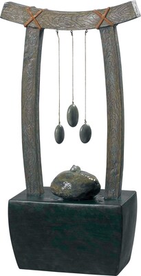 Kenroy Home Mantra Indoor Table Fountain, Wood Grain Finish