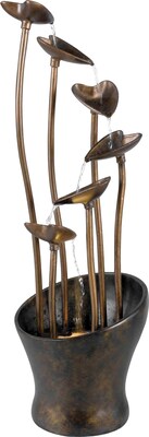 Kenroy Home Leaves Floor Fountain, Aged Copper Bronze Finish