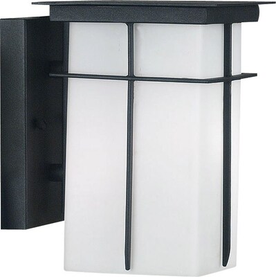 Kenroy Home Mesa 1 Light Small Wall Lantern; Textured Black Finish