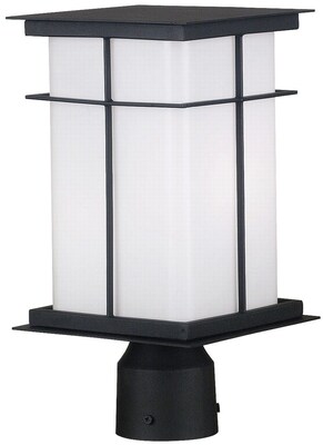 Kenroy Home Mesa 1 Light Medium Post Lantern, Textured Black Finish