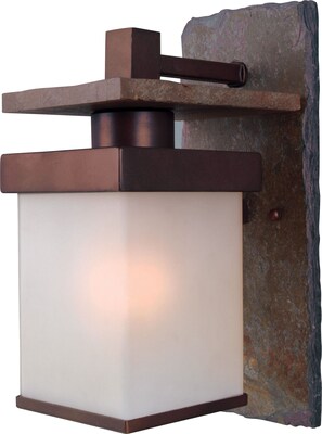 Kenroy Home Boulder 1 Light Large Wall Lantern, Natural Slate With Copper Finish