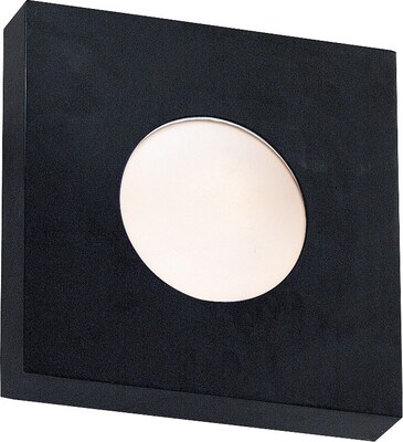 Kenroy Home Burst 1 Light Small Square Flush Wall Sconce; Black Finish