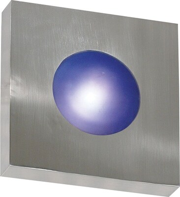 Kenroy Home Burst 1 Light Small Square Flush Wall Sconce, Polished Aluminum Finish