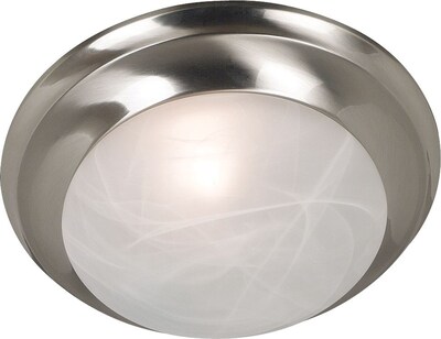 Kenroy Home Dickens 1 Light Flush Mount; Brushed Steel Finish