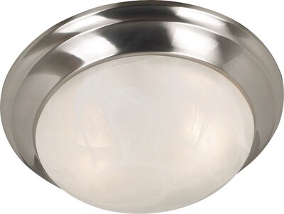 Kenroy Home Dickens 2 Light Flush Mount; Brushed Steel Finish