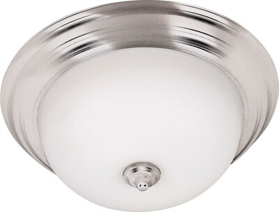 Kenroy Home Triomphe 1 Light Flush Mount; Brushed Steel Finish