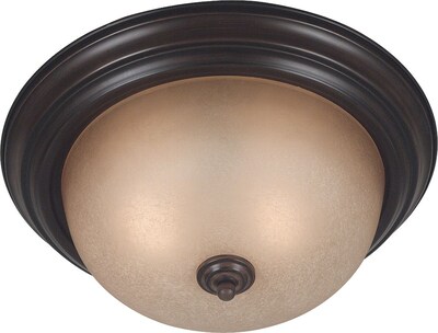 Kenroy Home Triomphe 2 Light Flush Mount with Self Ballasted Bulb; Cocoa Finish