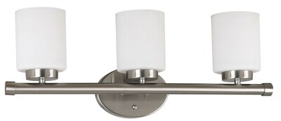 Kenroy Home Mezzanine 3 Light Vanity, Brushed Steel Finish