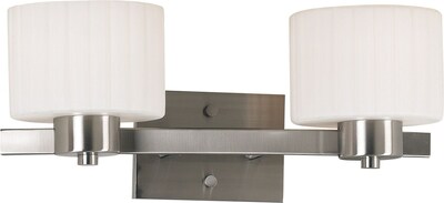 Kenroy Home Legacy 2 Light Vanity, Brushed Steel Finish
