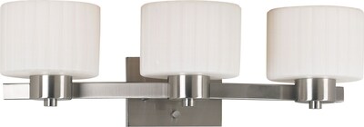 Kenroy Home Legacy 3 Light Vanity, Brushed Steel Finish
