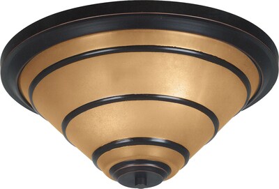Kenroy Home Wright 2 Light Flush Mount, Oil Rubbed Bronze Finish