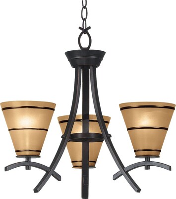 Kenroy Home Wright 3 Light Chandelier, Oil Rubbed Bronze Finish