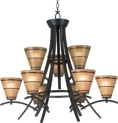 Kenroy Home Wright 9 Light Chandelier, Oil Rubbed Bronze Finish