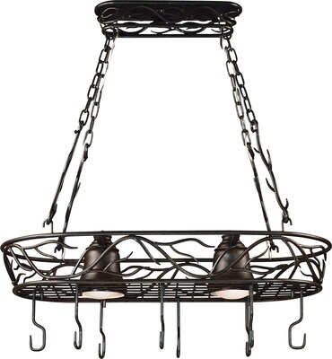 Kenroy Home 2 Light Twigs Pot Rack, Bronze Finish