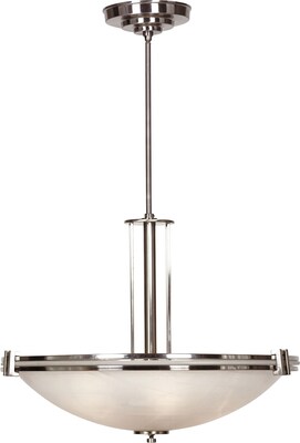 Kenroy Home Lumen 3 Light Pendant; Brushed Steel Finish