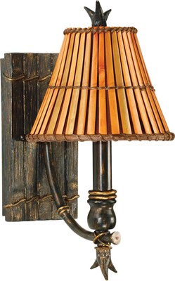 Kenroy Home Kwai 1 Light Wall Sconce, Bronze Heritage Finish