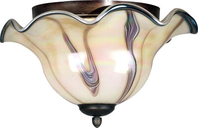 Kenroy Home Inverness 2 Light Flush Mount, Tuscan Silver Finish