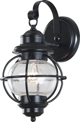 Kenroy Home Hatteras 1 Light Small Wall Lantern, Black Finish