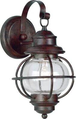 Kenroy Home Hatteras 1 Light Small Wall Lantern, Gilded Copper Finish