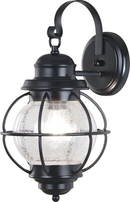 Kenroy Home Hatteras Medium Wall Lantern, Black Finish